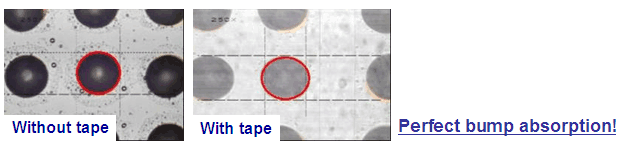 Solder Bumped Wafer Tape for 150+um Bump Height